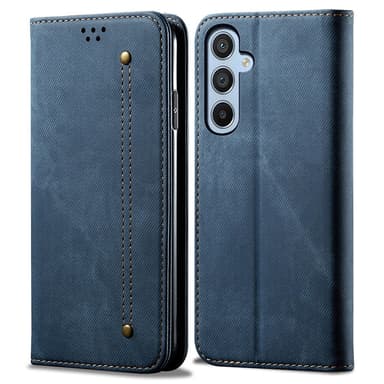 SKALO Samsung A25 5G Jeans Lompakkokotelo - Sininen