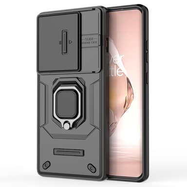 SKALO OnePlus 12R 5G Armor hybridi metallirengas kameran liukusäädin - Musta