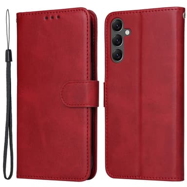 SKALO Samsung A25 5G PU-nahkainen Lompakkokotelo - Punainen