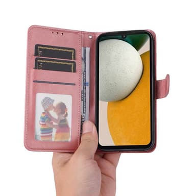 SKALO Samsung A15 5G PU-nahkainen Lompakkokotelo - Pinkki