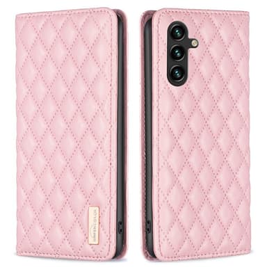 SKALO Samsung A15 4G BINFEN COLOR Iso Tikattu Lompakkokotelo - Pinkki