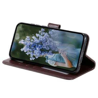 SKALO Samsung A25 5G Mandala lompakkokotelo - Ruskea