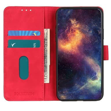 SKALO OnePlus 12 5G KHAZNEH Lompakkokotelo PU-nahasta - Punainen