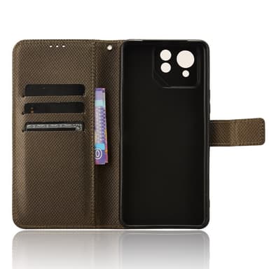 SKALO Asus ROG Phone 8 Pro 5G Premium Mini Rhombus Lompakkokotelo - Ruskea