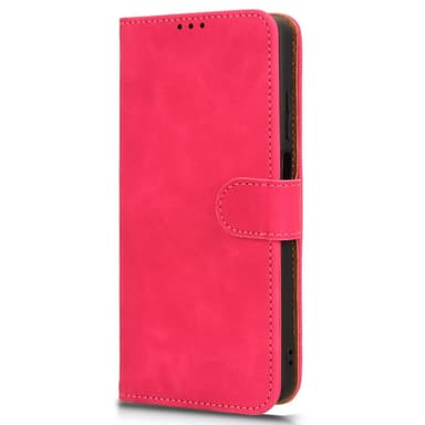 SKALO Motorola Moto G04 Matt PU Nahka lompakkokotelo - Cerise