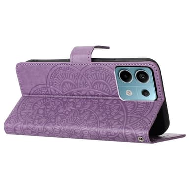 SKALO Xiaomi Redmi Note 13 Pro 5G Mandala lompakkokotelo - Violetti