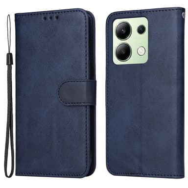 SKALO Xiaomi Redmi Note 13 4G PU-nahkainen Lompakkokotelo - Sininen
