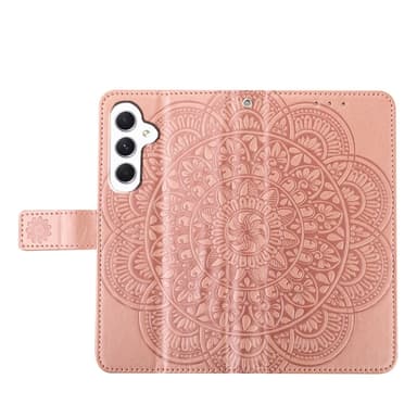 SKALO Samsung A15 5G Mandala lompakkokotelo - Ruusukulta