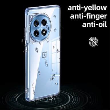 SKALO OnePlus 12R 5G TPU Clear Hybridi Suojakuori - Läpinäkyvä