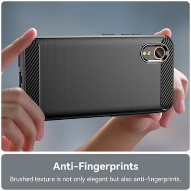 SKALO Samsung Xcover 7 Armor Carbon Iskunkestävä TPU suojakuori - Musta