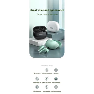 LENOVO Thinkplus XT93 LivePods Bluetooth-kuulokkeet TWS Kuulokkeet Musta