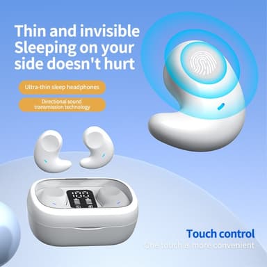 Sleep-kuulokkeet korvassa nukkumaan Bluetooth-kuulokkeilla - musta