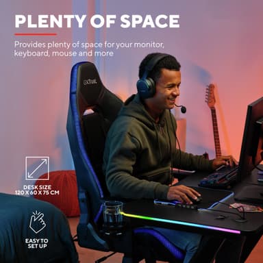 Trust GXT709 LUMINUS RGB pelipöytä (musta)