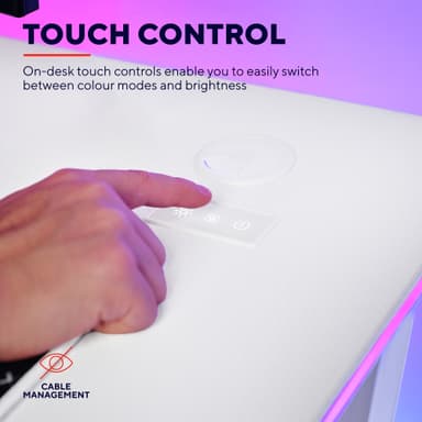 Trust GXT709 LUMINUS RGB pelipöytä (valkoinen)