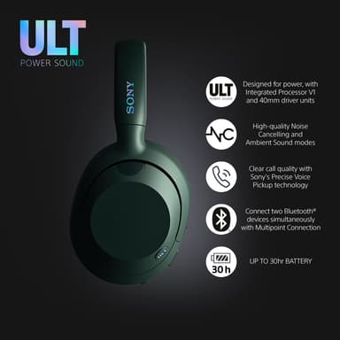 Sony ULT Wear langattomat around-ear kuulokkeet (harmaa metsä)