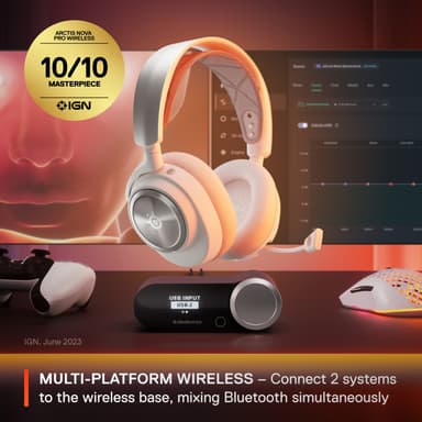 SteelSeries Arctis Nova Pro pelikuulokkeet (PC, valkoinen)