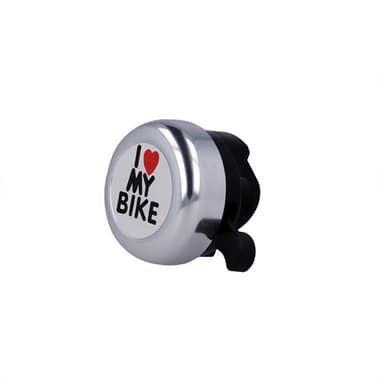 Hopeinen soittokello polkupyörään - I love my bike