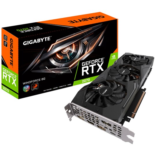 Gigabyte GeForce RTX 2070 WindForce näytönohjain 8G