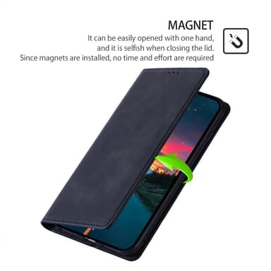 Lompakkoteline Käännettävä puhelinkotelo Samsung Galaxy A25 - musta