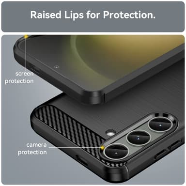 Samsung Galaxy S24+ Kotelon Puhelimen Kansi TPU Hiilikuiturakenne
