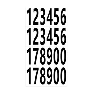 2 arkkia 1,25 x 3,8 cm numeeriset tarratarrat Numerot