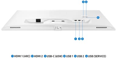 Samsung Smart Monitor M7 32" näyttö (valkoinen)