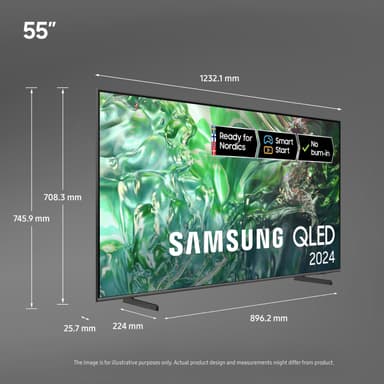 Samsung 55" Q68D 4K QLED älytelevisio (2024)