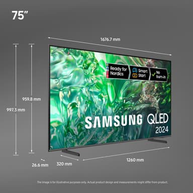 Samsung 75" Q68D 4K QLED älytelevisio (2024)