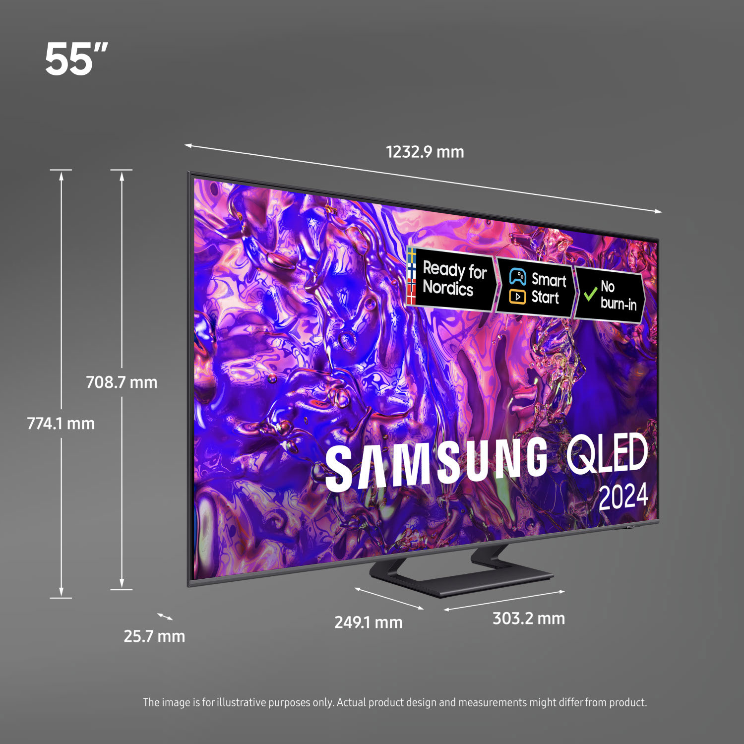 Samsung 55" Q77D 4K QLED älytelevisio (2024)