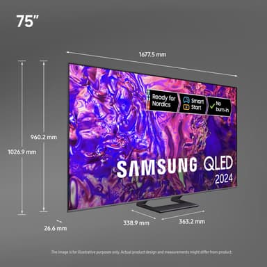 Samsung 75" Q77D 4K QLED älytelevisio (2024)