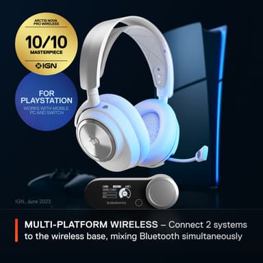 SteelSeries Arctis Nova Pro pelikuulokkeet (PS5, valkoinen)