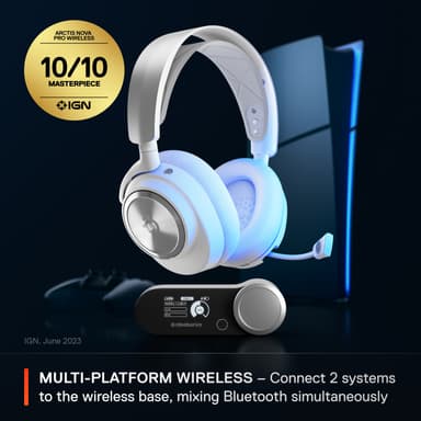 SteelSeries Arctis Nova Pro pelikuulokkeet (PS5, valkoinen)