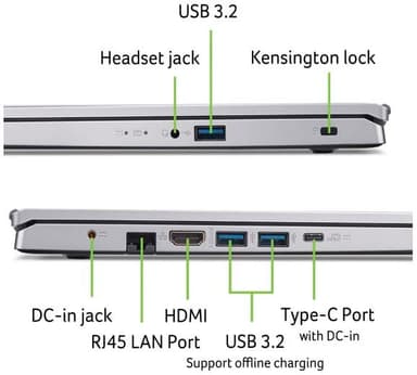 Acer Aspire 3 R7-5700U/16/512 15,6" kannettava