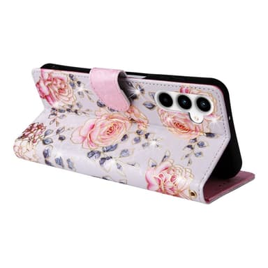 Samsung Galaxy A35 5G -nahkakotelo RFID-esto korttipaikoilla Puhelimen suojus - Butterfly Flower