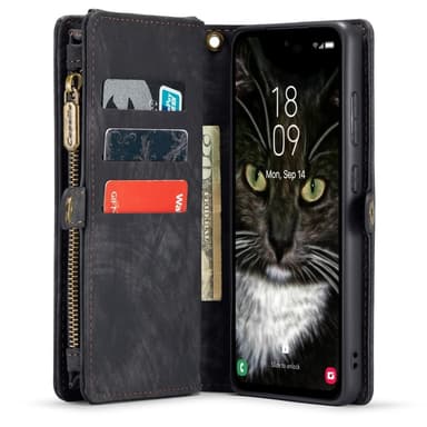 CASEME Samsung Galaxy A35 5G 2-in-1 lompakkokotelolle - Musta