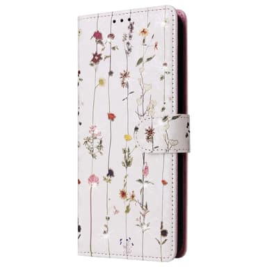 Samsung Galaxy A35 5G -nahkakotelo RFID-esto korttipaikoilla Puhelimen suojus - Butterfly Flower