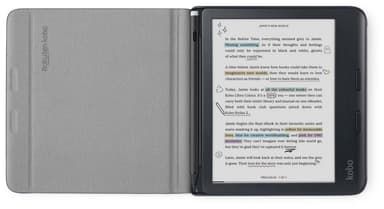 Kobo Libra Colour Notebook SleepCover suojakotelo (musta)