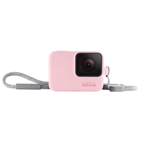 GoPro suojakuori + kiinnityslenkki (vaaleanpunainen)