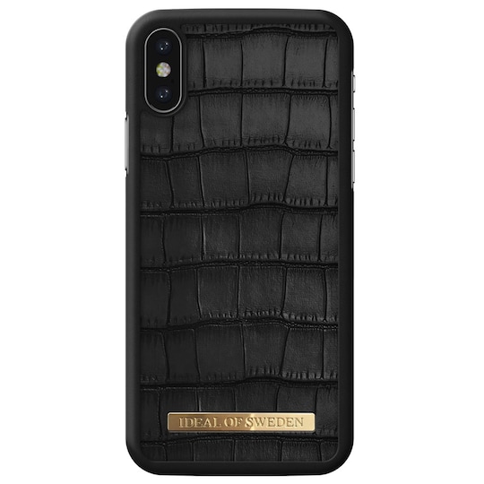 iDeal fashion suojakuori iPhone X/Xs (musta krokotiili)
