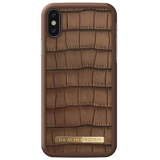 iDeal fashion suojakuori iPhone X/Xs (ruskea krokotiili)