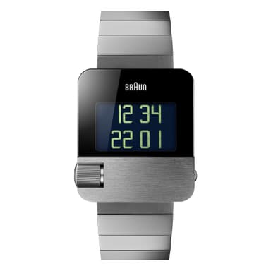 Braun prestige -digitaalikello kanssa ruostumaton teräs ranneke