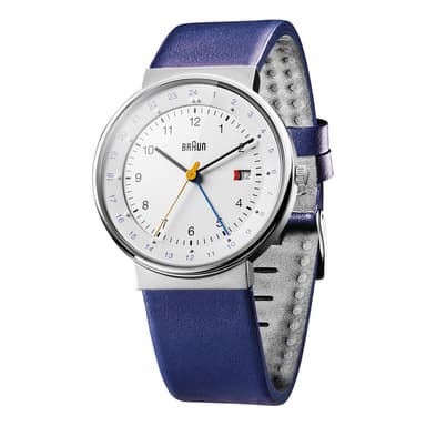 Braun classic gmt dual time rannekello kanssa nahkahihna