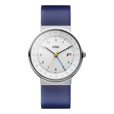 Braun classic gmt dual time rannekello kanssa nahkahihna