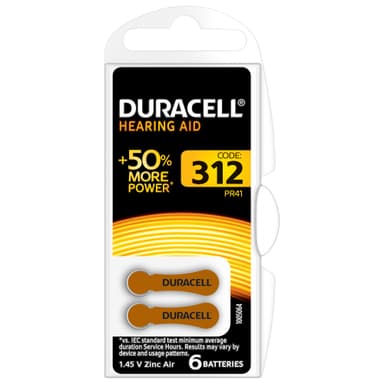 Duracell DA312 paristo (6 kpl)