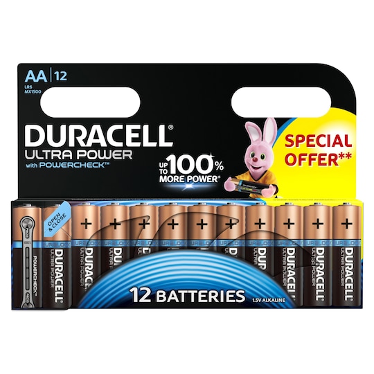 Duracell Ultra Power AA paristot 12 kpl