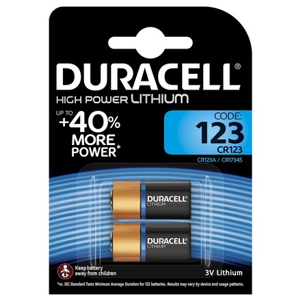 Duracell Ultra CR123A paristo (2 kpl)