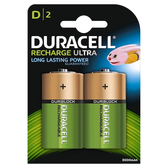 Duracell Recharge Plus D 3000aAh paristo (2 kpl)