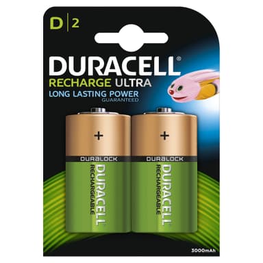 Duracell Recharge Plus D 3000aAh paristo (2 kpl)
