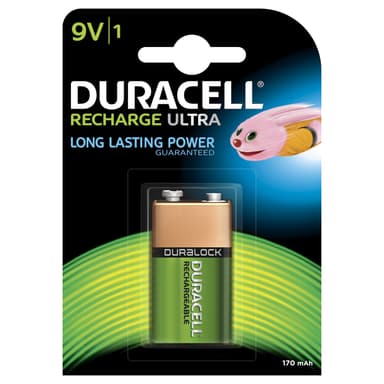 Duracell Recharge Plus 9V 170mAh paristo (1 kpl)