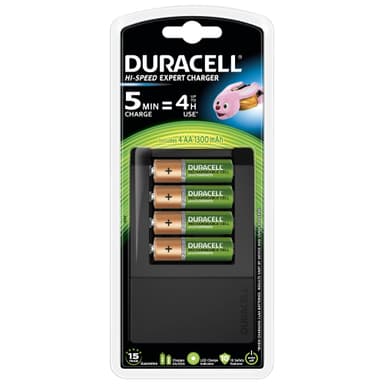 Duracell AA/AAA pikalaturi + 4 paristoa